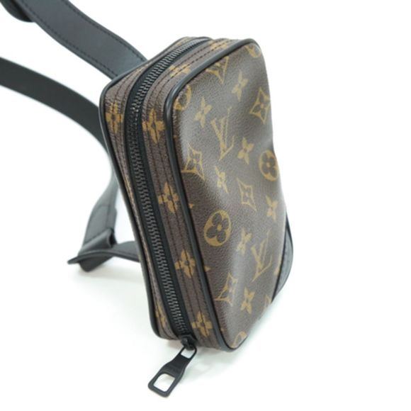 Louis Vuitton Utility Side Bag Monogram Leather Black Brown Body Bag - Picture 4 of 9